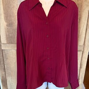 Croft & Barrow Women's Red Button Down Shirt